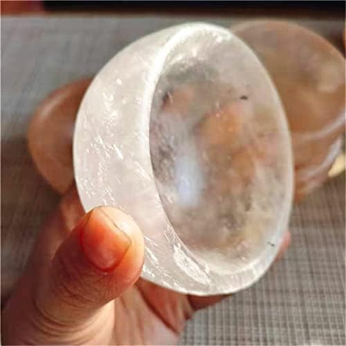 Kristalno grubo kristalno ukrašavanje prirodne narančaste i bijele posude za obrtna posuđa za izrazi Crystal Bowl za ukras ukras doma (boja: narandžasta, veličina:
