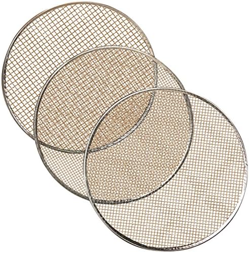Set za sito za tlo od 4 kom, okvir od nerđajućeg čelika prečnika 12 tri izmjenjiva sita sa različitim veličinama mreže Filter za tlo