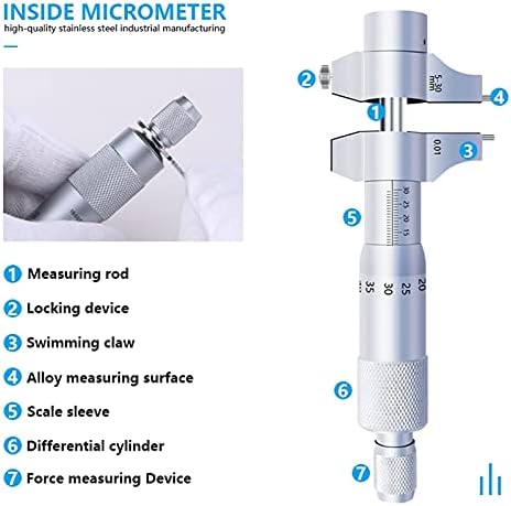 Smanni mikrometar od 5-30 mm karbide unutarnji promjer mjerni mjerač alata za kaliper unutar mikrometra