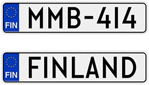 Prilagođena tekstualna licenčna tablica, novost europska oznaka, personalizirana automatska oznaka Finske, nije reljefna registarska ploča od aluminija proizvedena u SAD-u