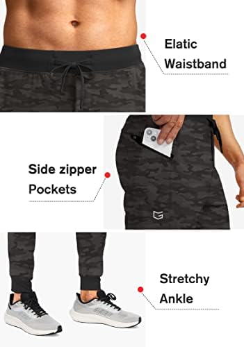 G postepeni muški jogeri sa džepovima sa patentnim zatvaračem Stretch suženi trenerci Atletske hlače za muškarce vježbanje teretane