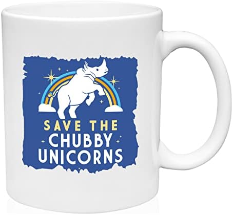 GBB Prints Save the Chubby Unicorns šolja keramička šolja za kafu smiješna poklon šolja