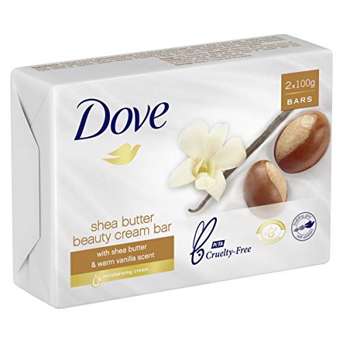 Dove čisto Ugađajući Shea puter sa toplim mirisom vanile Dove za Unisex-2 X 3.5 oz Bar sapun, 2count