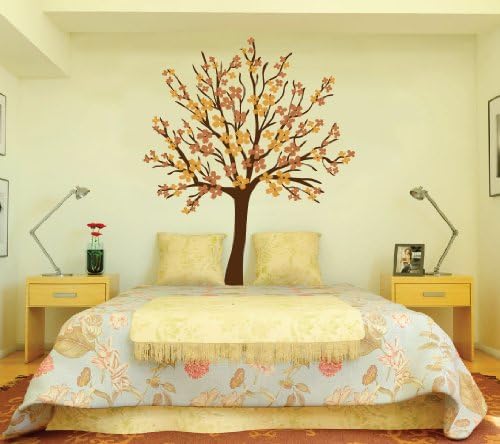 Inovativni šabloni Veliki zidni vrtić naljepnica naljepnica Dogwood Magnolia Cherry cvijeće # 1116