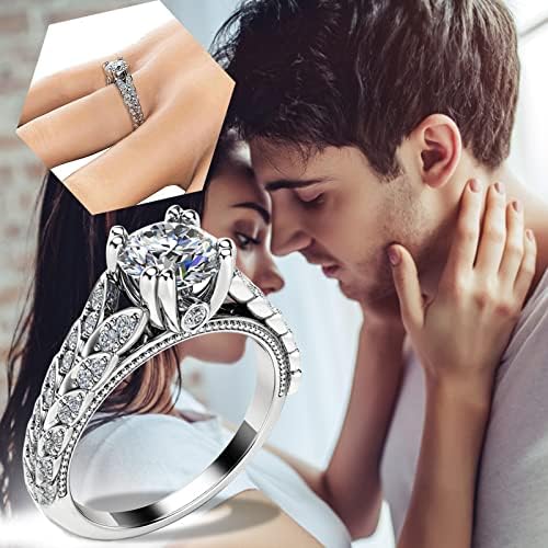 Moda Full Diamond Love imitacija Cirkon prsten zaručnički prsten Nakit Pokloni paket prstenova za žene