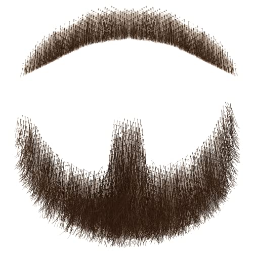 Ljudska kosa lažni brkovi, realistična brada lažna dlaka na licu, Umjetna kozja bradica za zabavu drama party film Prop