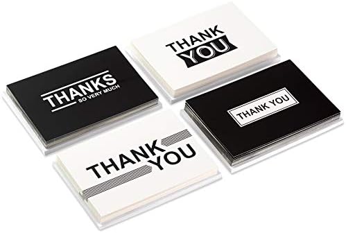 Hallmark Thank You Cards asortiman, crno-bijelo Hvala