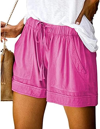 Ljetne kratke hlače za žene Casual High Squik Lounge Comfy Hratke za bicikle Tenis Yoga Shorts Loose Comfy Holiday Himbone