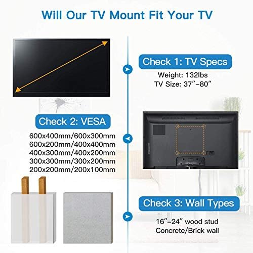 Potpuno kretanje klizne TV nosač za 37-80 inča i perlesmith fuliedtv zidni nosač za većinu 37-70 inčnog ravnog zakrivljenog zaslona, ​​zidni nosač televizora