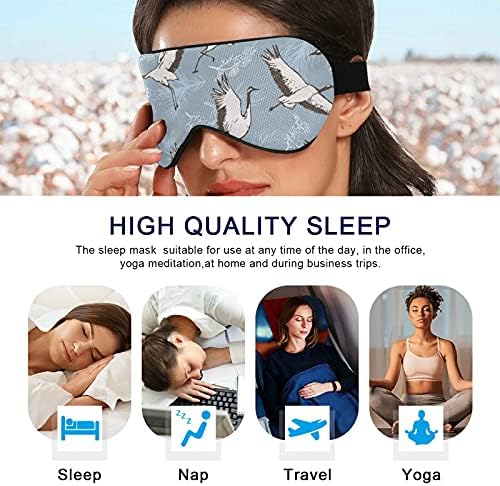 Japanska dizalica ptica ptica ptica maska ​​za vrijeme spavanja, povez, super glatka maska ​​za oči