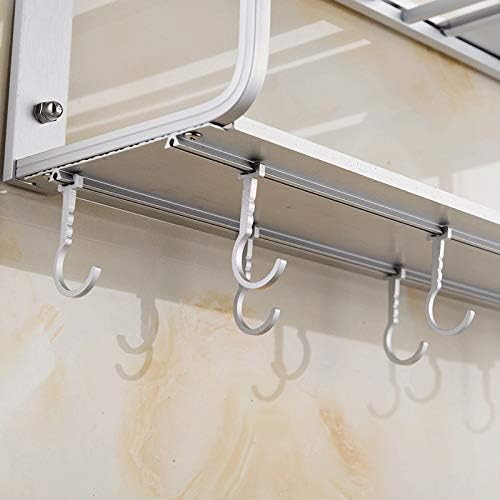 Erddcbb za kupaonicu, perforirani prostor aluminijski kuhinjski nosač mikrovalni nosač 2 sloja zidna vješalica stalak polirana pećnica
