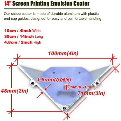 Tianiuseen Scoop Coater Emulsion Coat ecret tiskati alat za ispis aluminijski 14 inča širok 4 inča