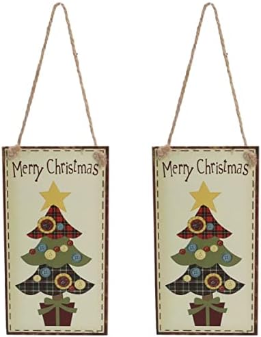 MaxBus želi ukrasne konopske zabave Drveni plak Božićni ukrasi Xmas Početna Tree Signhanging Board Decor Wood Dobrodošli Prozor Zimski