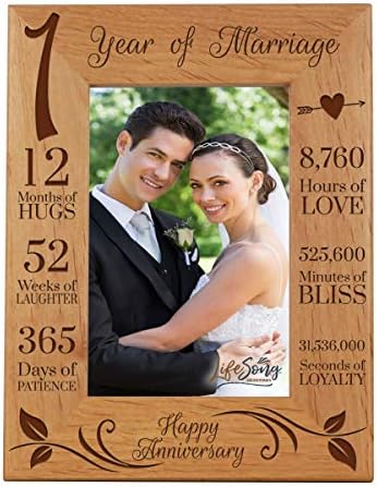 LifeSong prekretnica 1. godišnjica okvir za slike 1 godina braka - jednogodišnje vjenčanje održava poklon za roditeljski suprug supruga Njega njezina 4x6 fotografija - sretna godišnjica