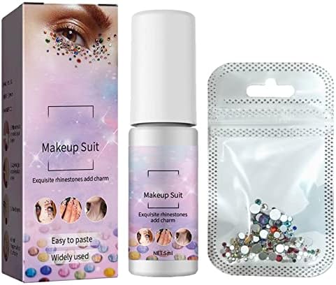 Inodoz Rhinestone Makeup Set faza šminka za šminku za šminku Diamond Eye sjajni ukras Rhinestone naljepnica Dijamantni karneval nakit