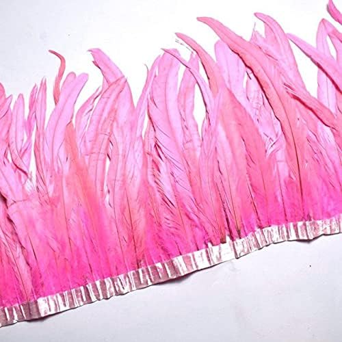 Zamihalaa 1meters / lot Rooster Feathers obrezivanje Fringe šivanje za odjeću dekoracija za zabavu 25-30cm prirodno pero Carnival