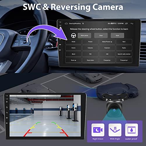 2+32GB Android 11 auto Radio za Toyota RAV4 2013-2019, Hodozzy 10.1 IPS dodirni ekran auto Stereo podrška CarPlay Android Auto AM / FM ogledalo Link GPS navigacija Bluetooth WiFi SWC + rezervna kamera