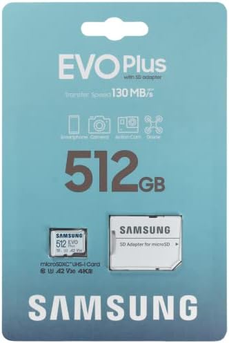 Samsung 512GB Evo Plus Klasa 10 MicroSD memorijska kartica radi sa Galaxy Tablet Tab S5e, Tab S4 10.5, Tab 10.1, book s paket sa svime osim Stromboli Micro čitač kartica