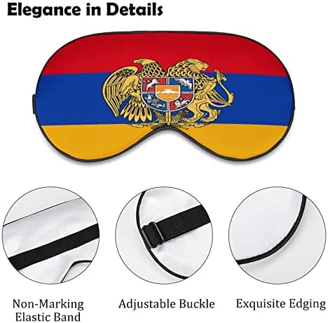 Armenski nacionalni grb za slepi dio maska ​​za spavanje noćna sjenka Poklopac podesivi kaiš sa smiješnim grafikom za žene muškarci Jedna veličina