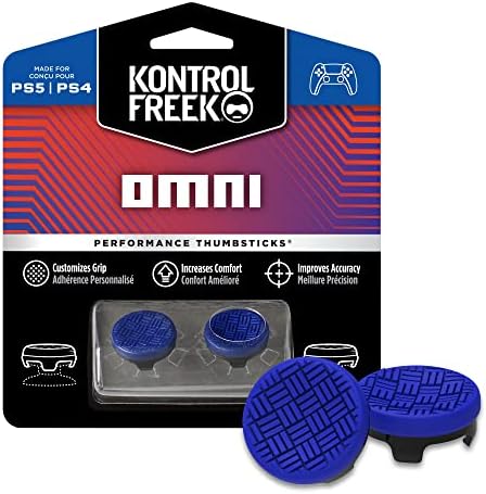 KontrolFreek Omni za PlayStation 4 i PlayStation 5 / Performance Thumbsticks | 2 low-Rise konkavna / plava