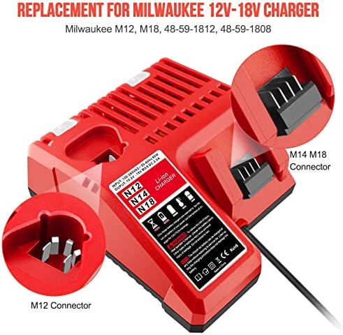 Advantronics M12 M18 48-59-1812 Multinage punjač Kompatibilan sa Milwaukee 12V-18V M12 M14 litijumske baterije 48-11-2420 48-11-2440