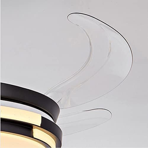 Lisusut Američki akrilni strop ventilator minimalistički blagovaonica ventilator luster LED trihromatični zatamnjenje ventilatorica