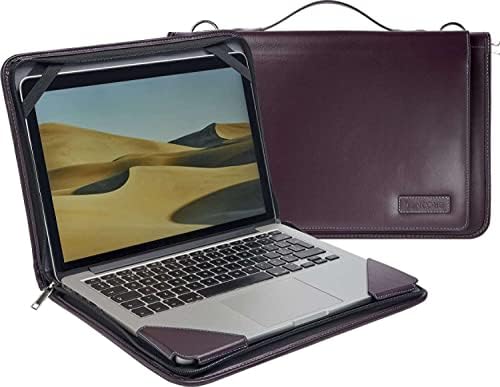 Brounl Purple kožni laptop Messenger futrola - kompatibilan sa Asus Vivobook GO 12 L210 11.6 Ultra tanki laptop