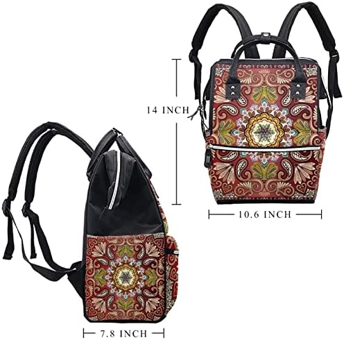 Mandala Retro Sažetak Indijski cvjetovi ručni torbe za ruksak za dijete Nuppy Promjena torbe Multi funkcija Veliki kapacitet Putna torba