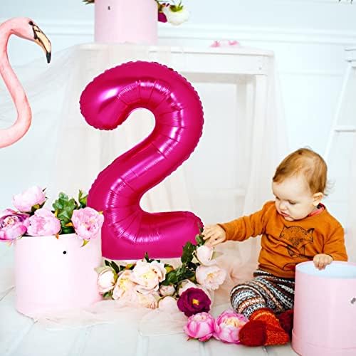 40 inčni broj 20 Baloni Giant Jumbo 20th folija Mylar Helium Balloon Hot Pink 20 godina Old Rođendan Digitalni baloni 20. rođendana