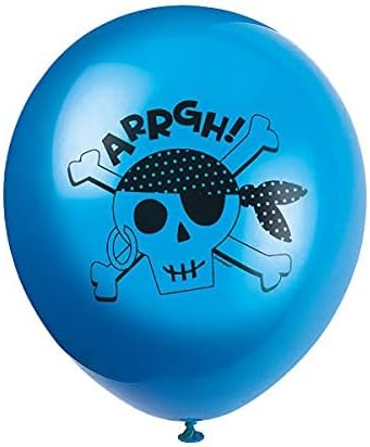 Baloni od lateksa Ahoy Pirate - 12 | Aortirane boje | 8 kom