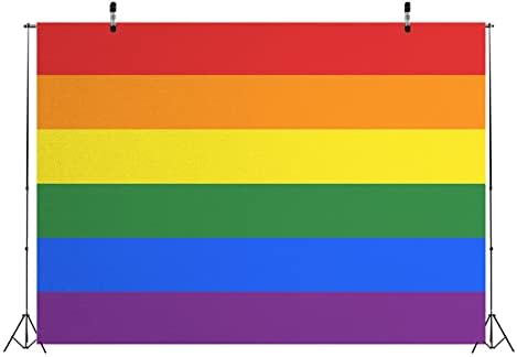 Loccor 10x8ft tkanina Gay Pride Zastava pozadina LGBT Rainbow zastave lezbejka fotografija pozadina pride mjesec Party Dekoracije