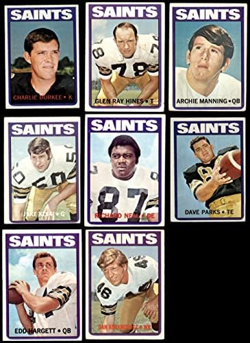 1972 TOPPS New Orleans Saints Low Team set New Orleans Saints VG Saints