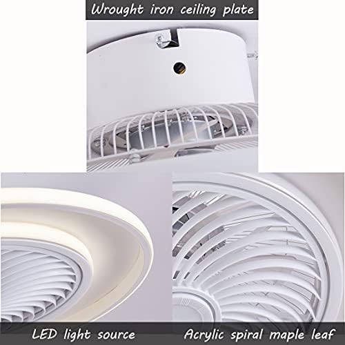 Fehun tihi stropni ventilator sa laganim i daljinskim upravljačem 3 brzine spavaće sobe zatamnjeva LED ventilatorska svjetlost sa