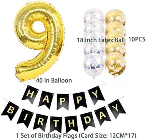 38. rođendan Dekoracija Sretan rođendan Balon crni balon 38 godina Old Party isporučuje helijum 40 zlatni baloni + sille zlato lateks šarene lopte, 38 godišnjice ukrasi i slatka zabava