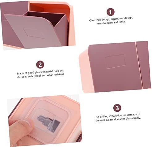 Kutija za skladištenje pamuka za skladištenje multifunkcionalnih kutija za pohranu Organizator kutija Case Clear Conpresere šminka pamučna ploča držač za kupatilo šminka pamučna kutija pamučna brisač organizator ružičasta