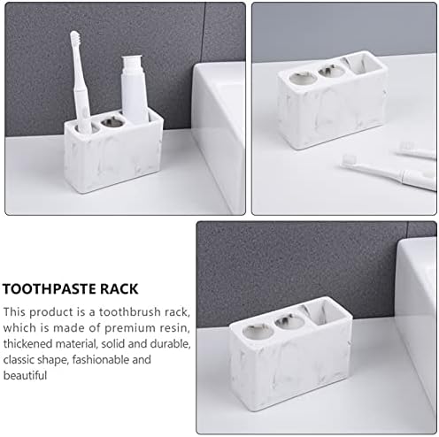 Držači za zube HNGM 1pc 3 pretinca Kupatilo nosač četkica za zube za zube za zube za zube Klasična mramora Tekstura Jednostavni elegantan poklon