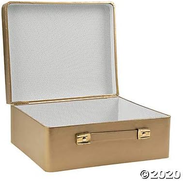 Zlatni mini kofer CenterPice - ukrasi za vjenčanje