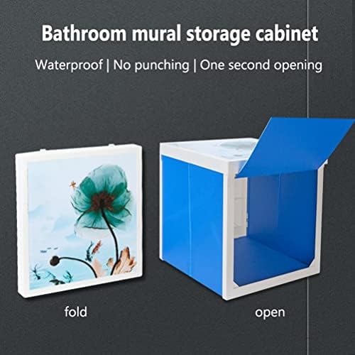 Kupaonica Sklopivi plastični zidni ormar, uštedu prostora Kuhinja i mirise u kupaonici, jednostavan za instaliranje košara za pohranu