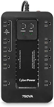 CyberPower EC750GTAA ekološka baterija Backup & zaštita od prenapona UPS sistem, 750va/450W, 12 utičnice, ECO Mode, kompaktno neprekidno