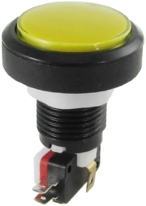 UXCell DC 12V Nema NC LED svjetlosnog okruglog trenutnog gumba Prewner Gumb Switch žuta micro Neon lampica