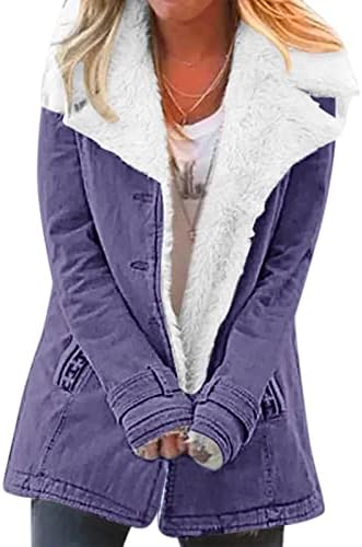 Fulijie Plus size Ženski kaput Topla zima ispisana rever s jednom grudnom kaput s dugim rukavima sa džepom