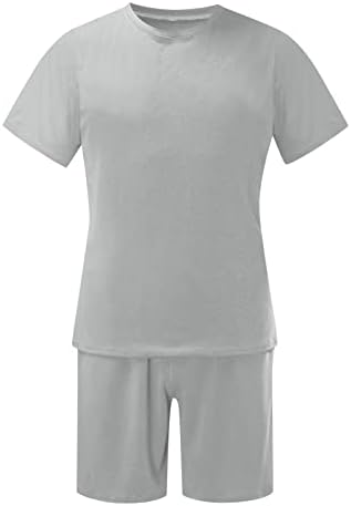 Muški setovi za 2 komada ljetne majice rukav i kratke hlače kratke dvodijelne ljetne hlače za muškarce, postavlja muške muške odijela