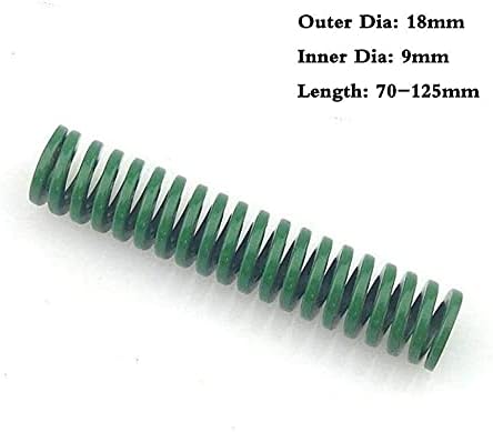 Nianxinn kompresijski opruga opruga za cijev zavojnice žigosanje kompresion die proljetni zeleni vanjski promjer 18 mm unutarnji promjer 9mm Dužina 70-125mm 1pcs Kompresioniranje