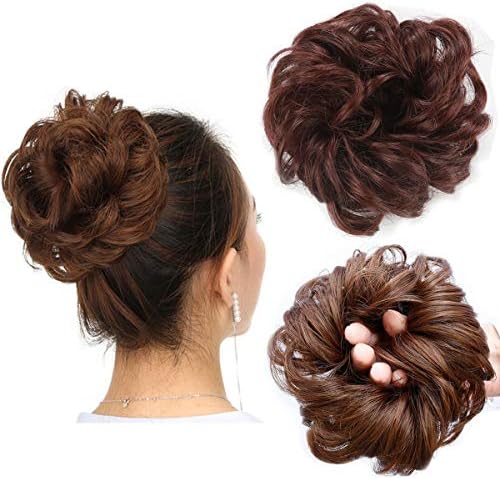 ASUITOFK neuredna punđa za kosu debeli Updo Scrunchies Sintetička ekstenzija za kosu rep perika za kosu