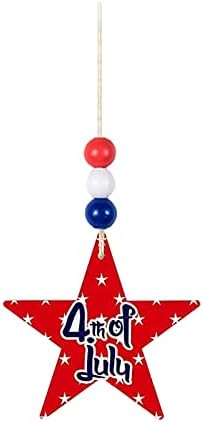 Božićne čiste svjetla Garland Heart Star u obliku drvene američke zastave Patriotsko nezavisnosti Decor Božićno ukrašavanje drvva i bijelo
