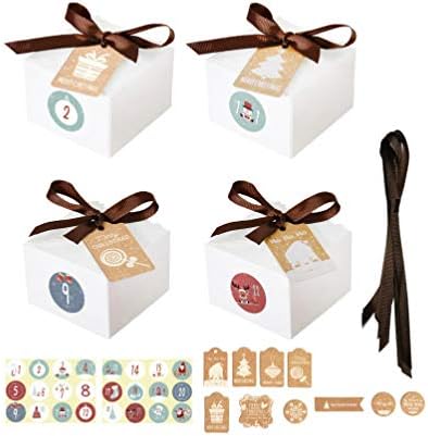 Poklon poklon bombona 1set poklon kutije Dekorativne kutije za bombone Božićne torbe za bombone Reindeer Snowman poklon kutija sa naljepnicama Presentni poklon za zabavu Favoring Bowny poklon set