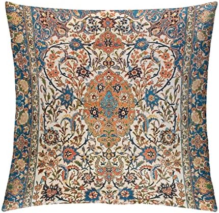 Isfahan Antikni Centralni perzijski tepih PRINT Plemenska uzorak bacač jastučni otvor Squary Cover Cover Home Decor za dnevni boravak