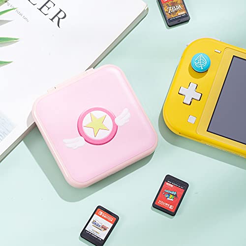 Savršeni prekidač Držač za kartu za Nintendo Switch / OLED / Lite Game Cards, Slatka Kawaii prijenosna tanka kompaktna tvrda ljuska zaštitna kutija za odlaganje otporna na udarcu sa 12 utora za uložak - Sakura