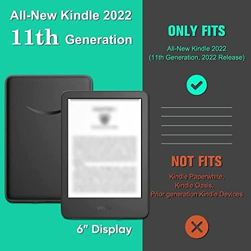 Futrola za izdanje Kindle 11. generacije 2022., Ultra tanka futrola za najnoviji 6-inčni Kindle 11. Model 2022. C2V2L3-šarena kućica