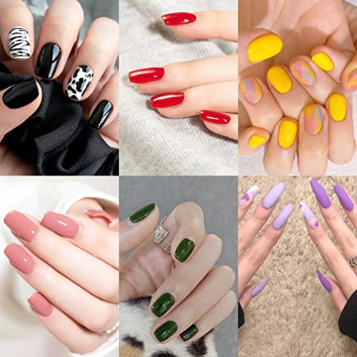 Skexiod gel Set lakova za nokte, 12kom 10ml UV šareni Gel lak za nokte-crno bijela crvena ružičasta zelena zelena plava narandžasto ljubičaste boje namočite Gel lak za nokte za Nail Art Diy profesionalni Salon, poklon za žene